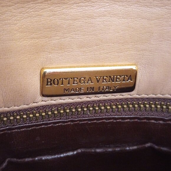 Auth Bottega Veneta Italy Intrecciato Taupe Leather Large Envelope Clutch bag - Picture 5 of 13